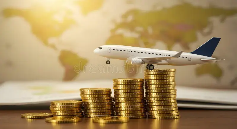 Gold savings with airplane